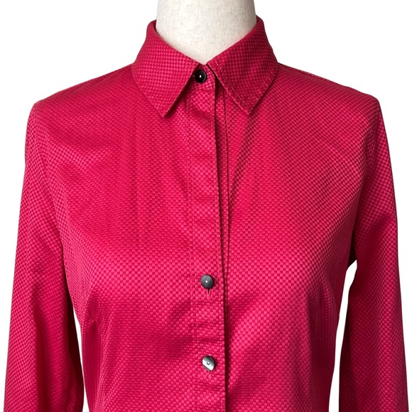 Banana Republic 100% Cotton Tailored Button Down Point Collar Shirt - XS - Pink - Picture 9 of 16